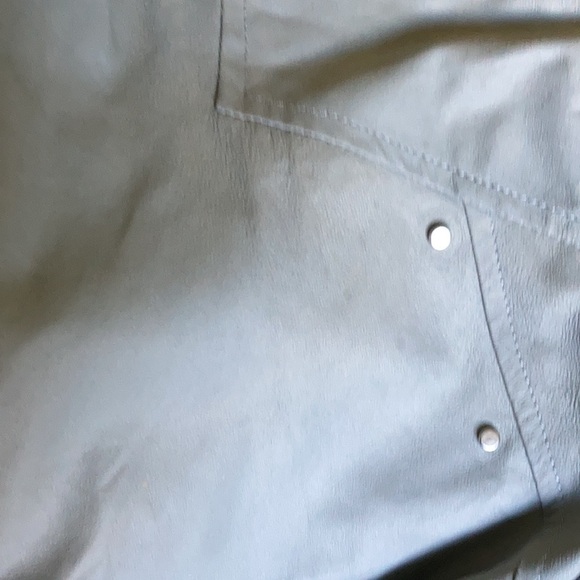 LAMARQUE Leather Cropped Jacket Sz S Graystone - Picture 9 of 12